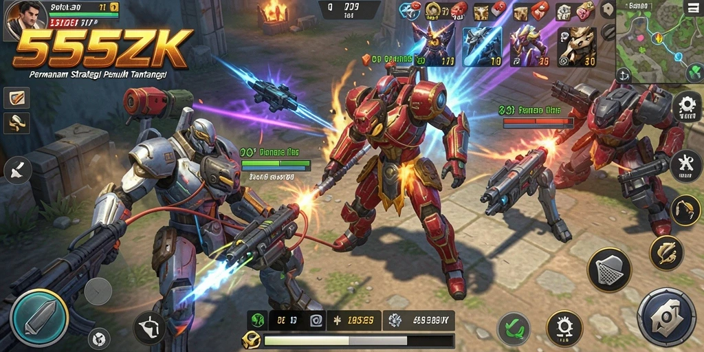 Tampilan menarik dari gameplay 555ZK yang penuh strategi.
