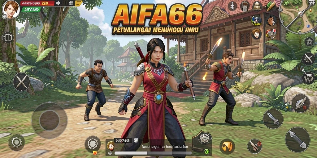Gameplay seru AIFA66 dengan aksi petualangan yang mendebarkan.