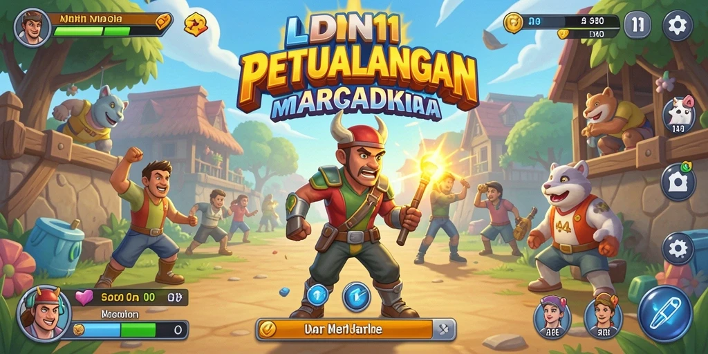 Tangkapan layar utama LDN11 menunjukkan momen gameplay penuh aksi di arena Arcade.