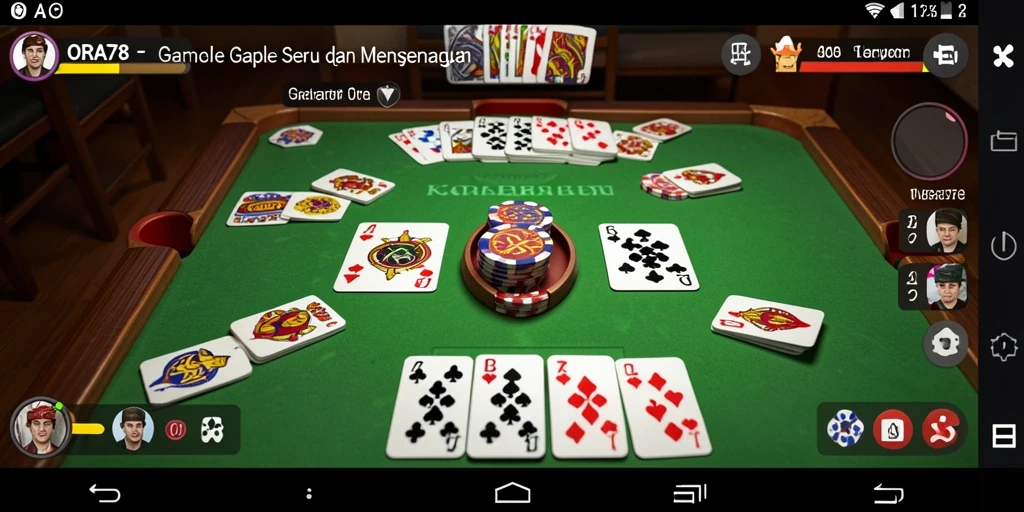 Screenshot gameplay Gaple di ORA78 yang menarik dan seru.