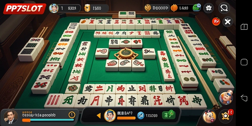 Screenshot utama PP7SLOT menampilkan gameplay Mahjong yang seru.