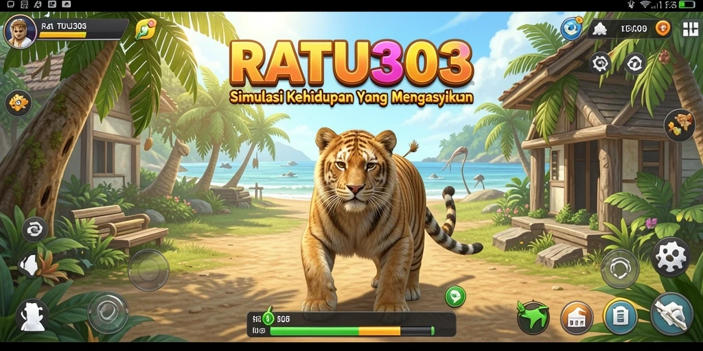 Tangkapan layar menunjukkan karakter dalam gameplay simulasi kehidupan.