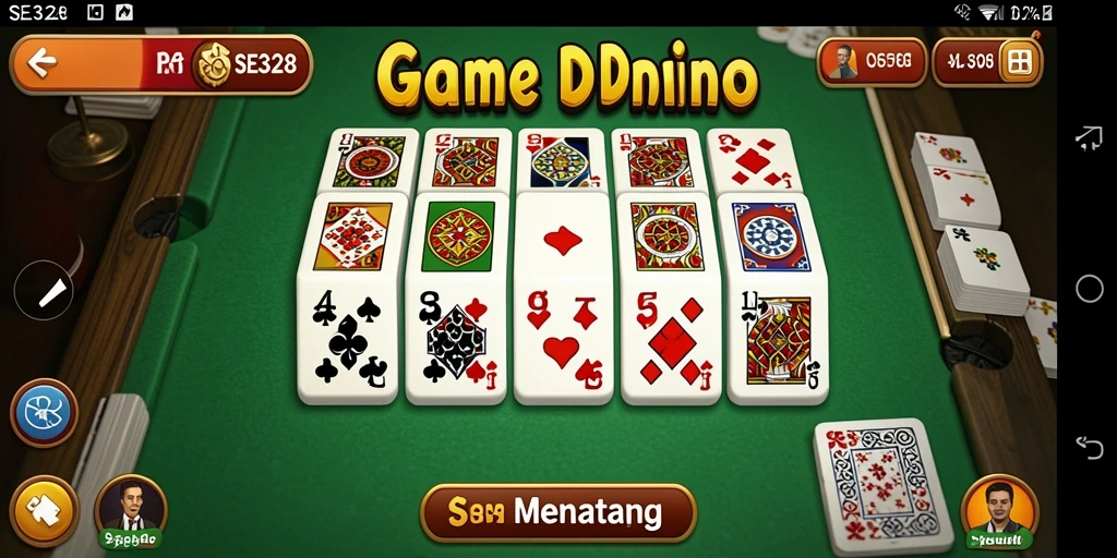 Screenshot gameplay SE328 menampilkan aksi seru permainan domino.