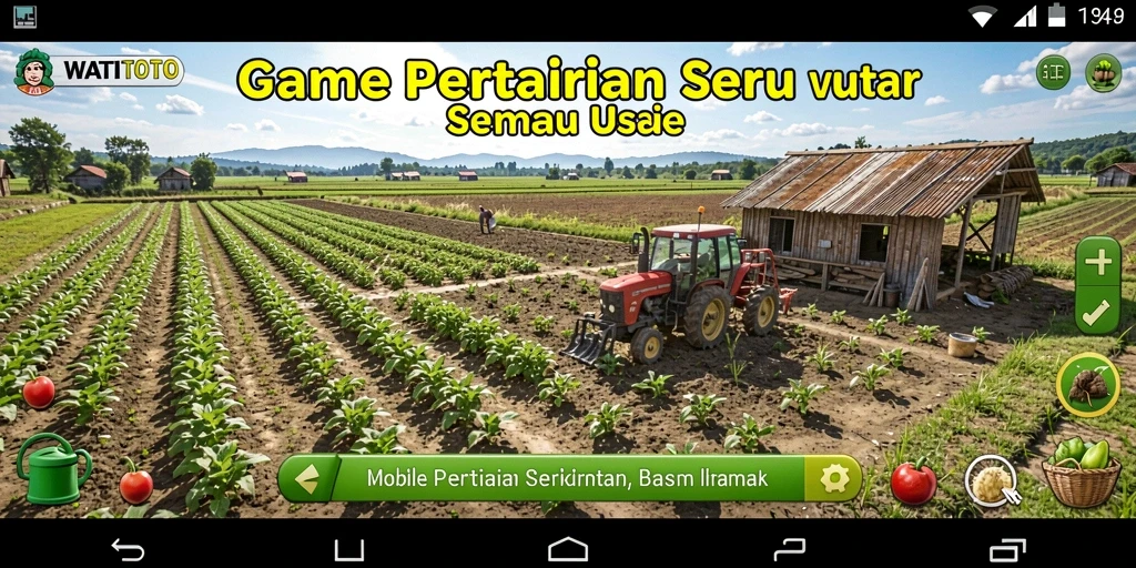 Tampilan gameplay WATITOTO yang menarik dengan ladang yang dirawat rapi.